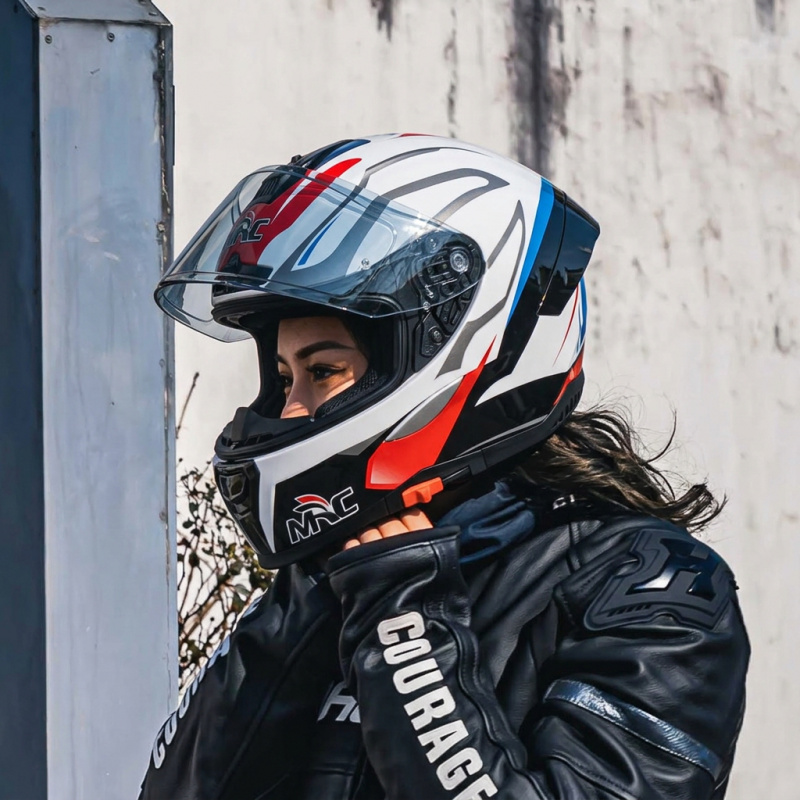 Dual Visor Motorcycle Racing Helmet - 2026 MRC Volledig Gezicht Motorhelm Modulair