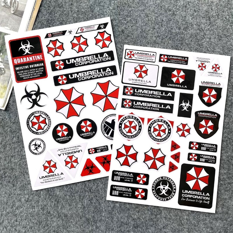 Motorcycle Helmets - Hot Residents Evils Umbrella waarschuwingsstickers waterdichte