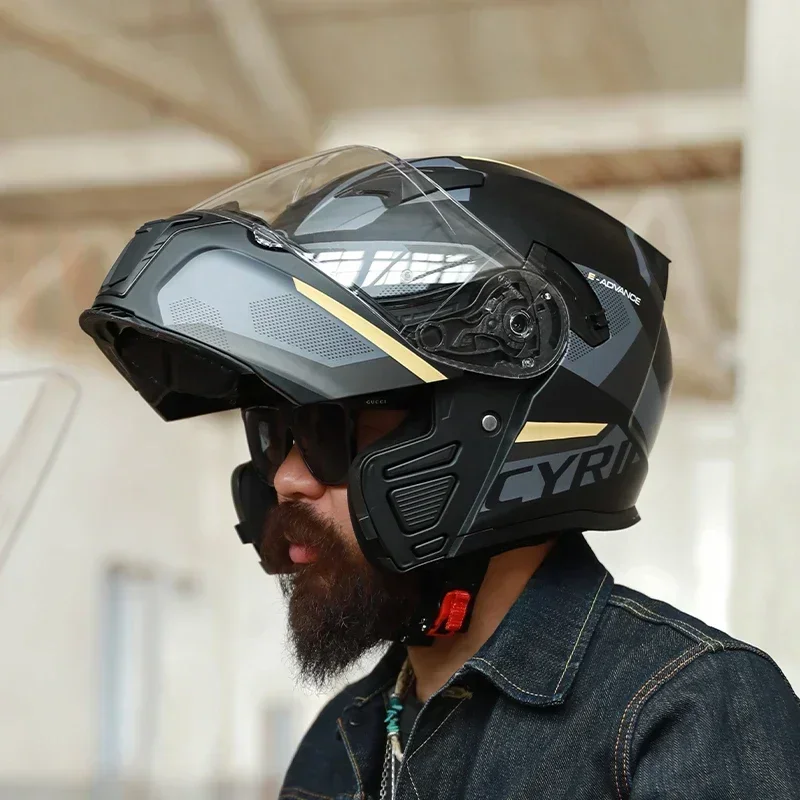Modular Flip Up Motorcycle Helmet Dot Approved - Modulaire opklapbare integraalhelm voor volwassenen, mannen