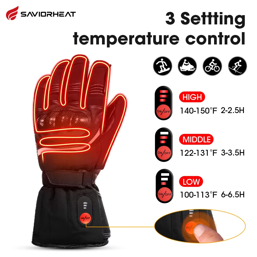 Riding Gear - Redder Warmte 100% Waterdichte Motorhandschoenen Verwarmde
