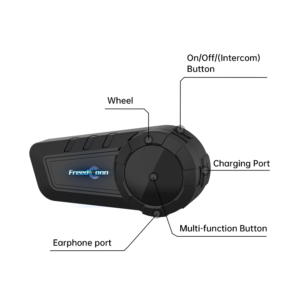 Motorcycle Helmets - FreedConn KY PRO Motorhelm Bluetooth Intercom