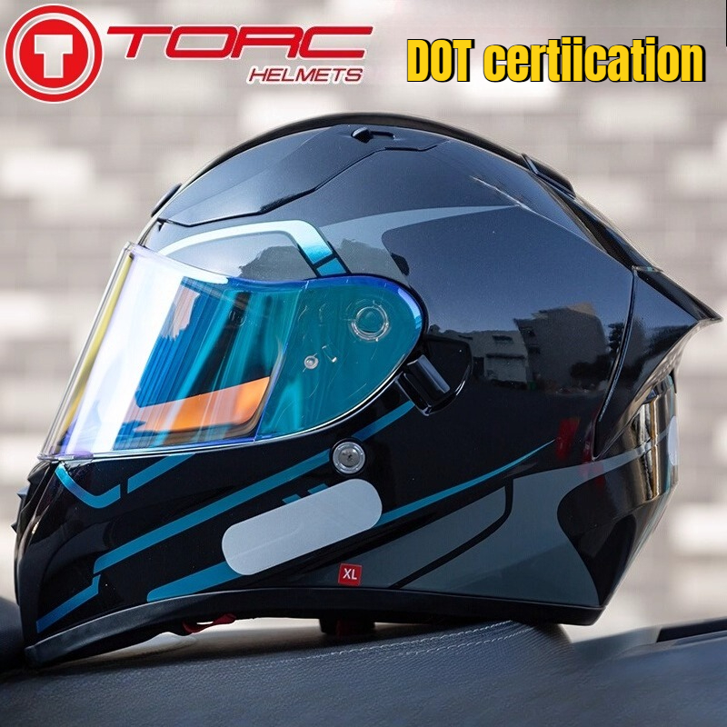 Modular Flip Up Motorcycle Helmet Dot Approved - VOOR TORC T18 Motorhelmen Dubbele Vizieren