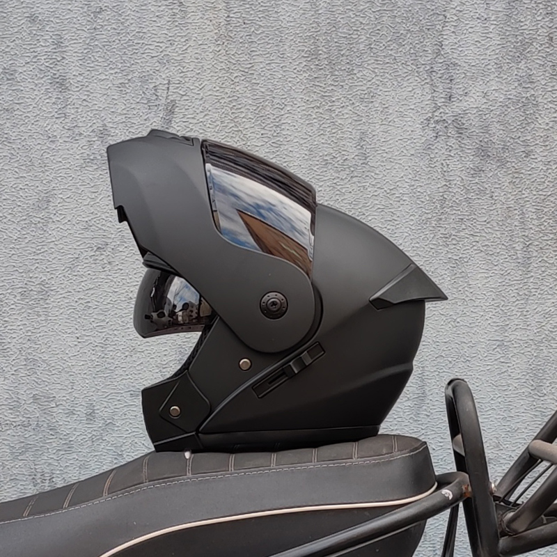 Dual Visor Motorcycle Racing Helmet - ORZ Nieuwste DOT-goedgekeurde veiligheidsmodulaire flip-motorhelm Voyage