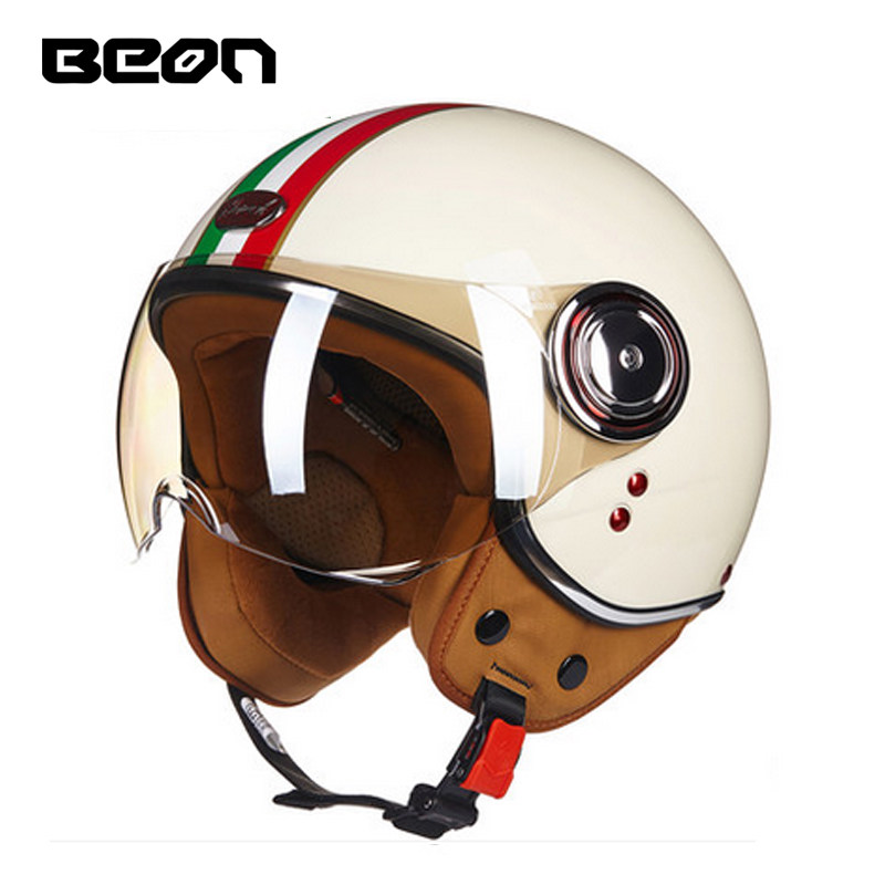 Vintage Open Face Retro Helmet - Capacete BEON 110B Open Face Motorhelm
