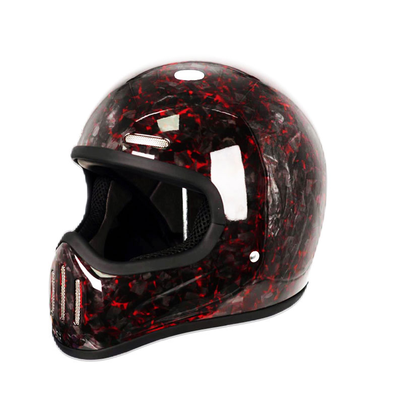 Nieuwe retro koolstofvezel int - Carbon Fiber Lightweight Motorcycle Helmet recensie en prijs