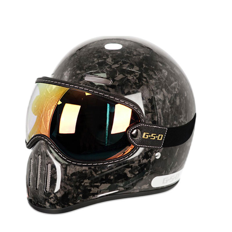 Nieuwe retro koolstofvezel int - Carbon Fiber Lightweight Motorcycle Helmet recensie en prijs
