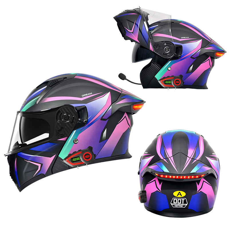 DOT motorhelmen met dubbele vi - Modular Flip Up Motorcycle Helmet Dot Approved recensie en prijs