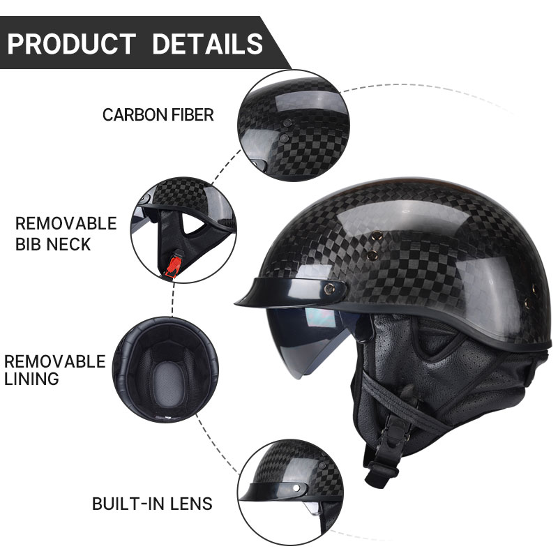 Lichtgewicht 12K glanzend zwar - Carbon Fiber Lightweight Motorcycle Helmet recensie en prijs