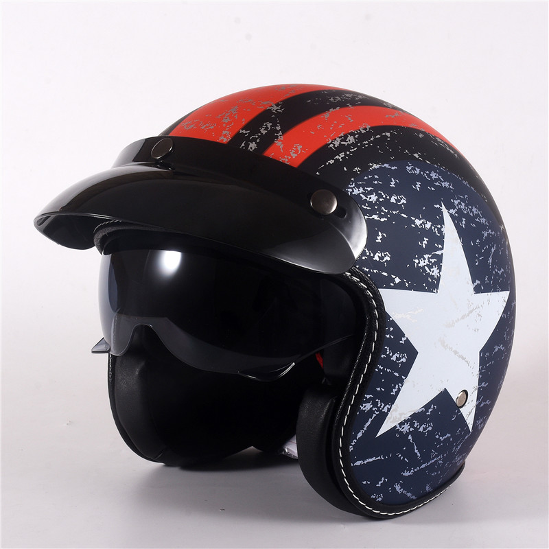 Half Gezicht Vintage Motorhelm - Vintage Open Face Retro Helmet recensie en prijs