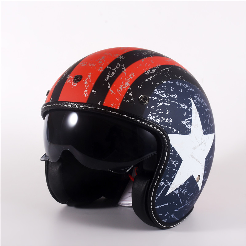 Half Gezicht Vintage Motorhelm - Vintage Open Face Retro Helmet recensie en prijs