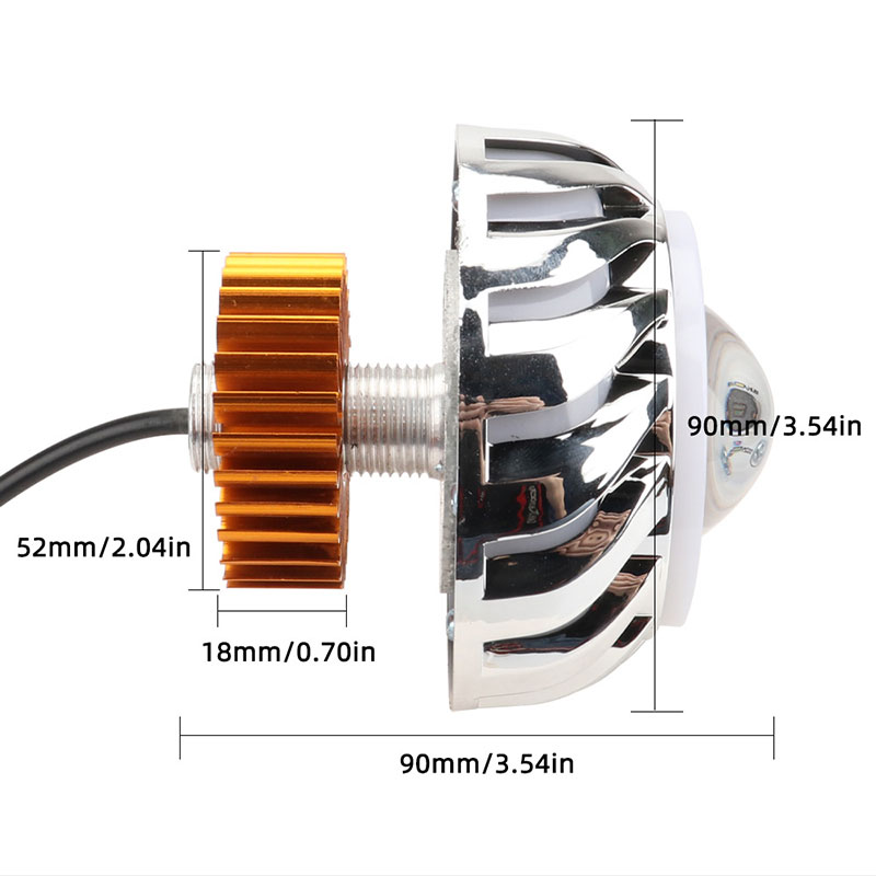 1 stuk motorfiets koplamp dubb - Universal Motorcycle Led Headlight Projector recensie en prijs
