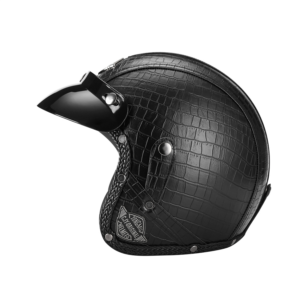 DOT 3/4 Open Gezicht Motorfiet - Vintage Open Face Retro Helmet recensie en prijs
