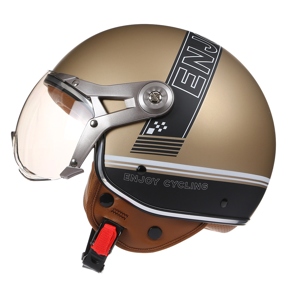 Vintage TT&COCASCOS Motorhelm  - Vintage Open Face Retro Helmet recensie en prijs