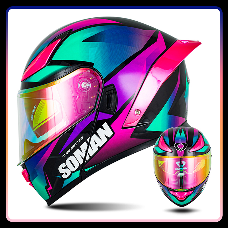 Heren motorhelm Dual Lens Flip - Modular Flip Up Motorcycle Helmet Dot Approved recensie en prijs