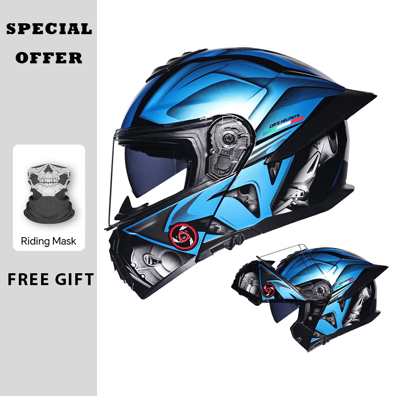Motorhelm opklapbaar Dubbel vi - Dual Visor Motorcycle Racing Helmet recensie en prijs