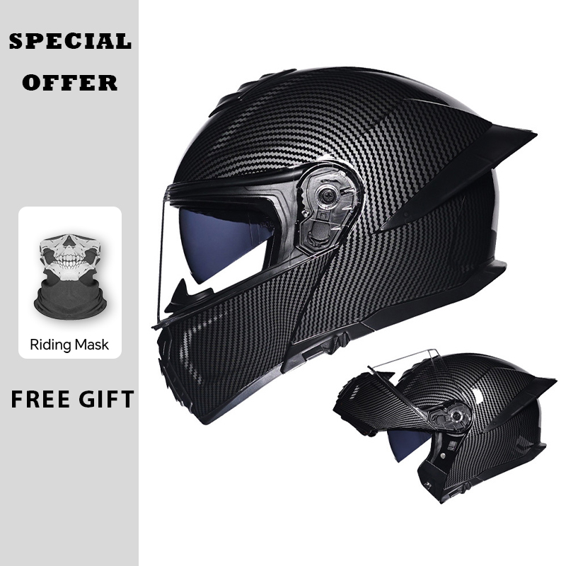 Motorhelm opklapbaar Dubbel vi - Dual Visor Motorcycle Racing Helmet recensie en prijs
