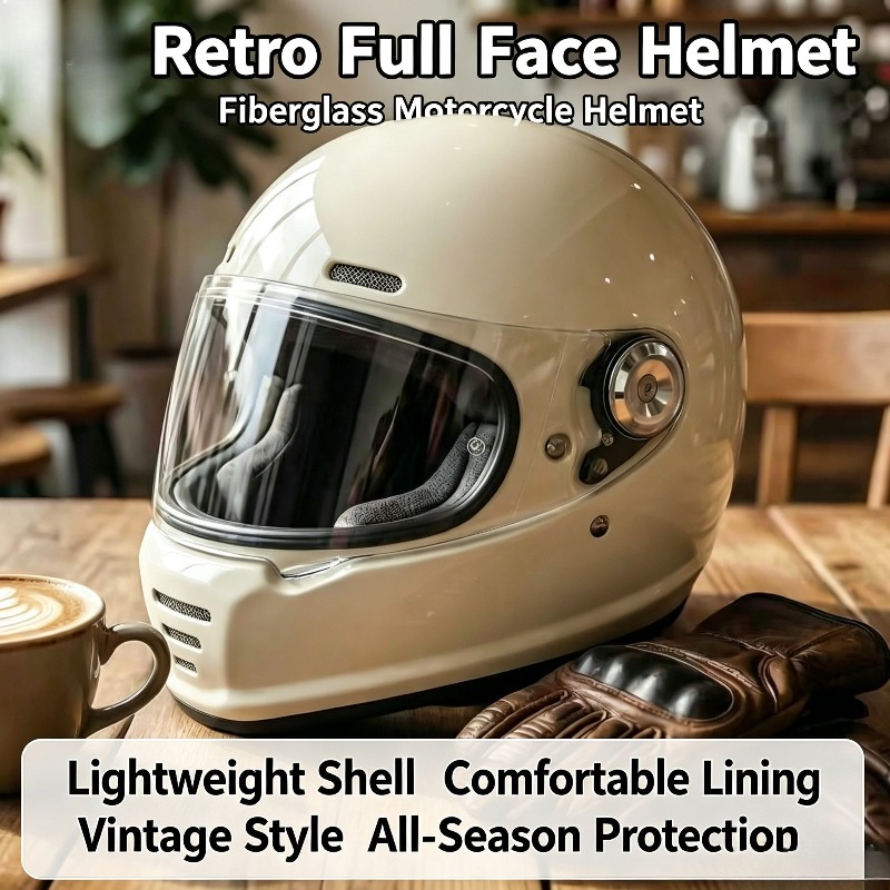 Koolstofvezel retrohelm motorf - Carbon Fiber Lightweight Motorcycle Helmet recensie en prijs