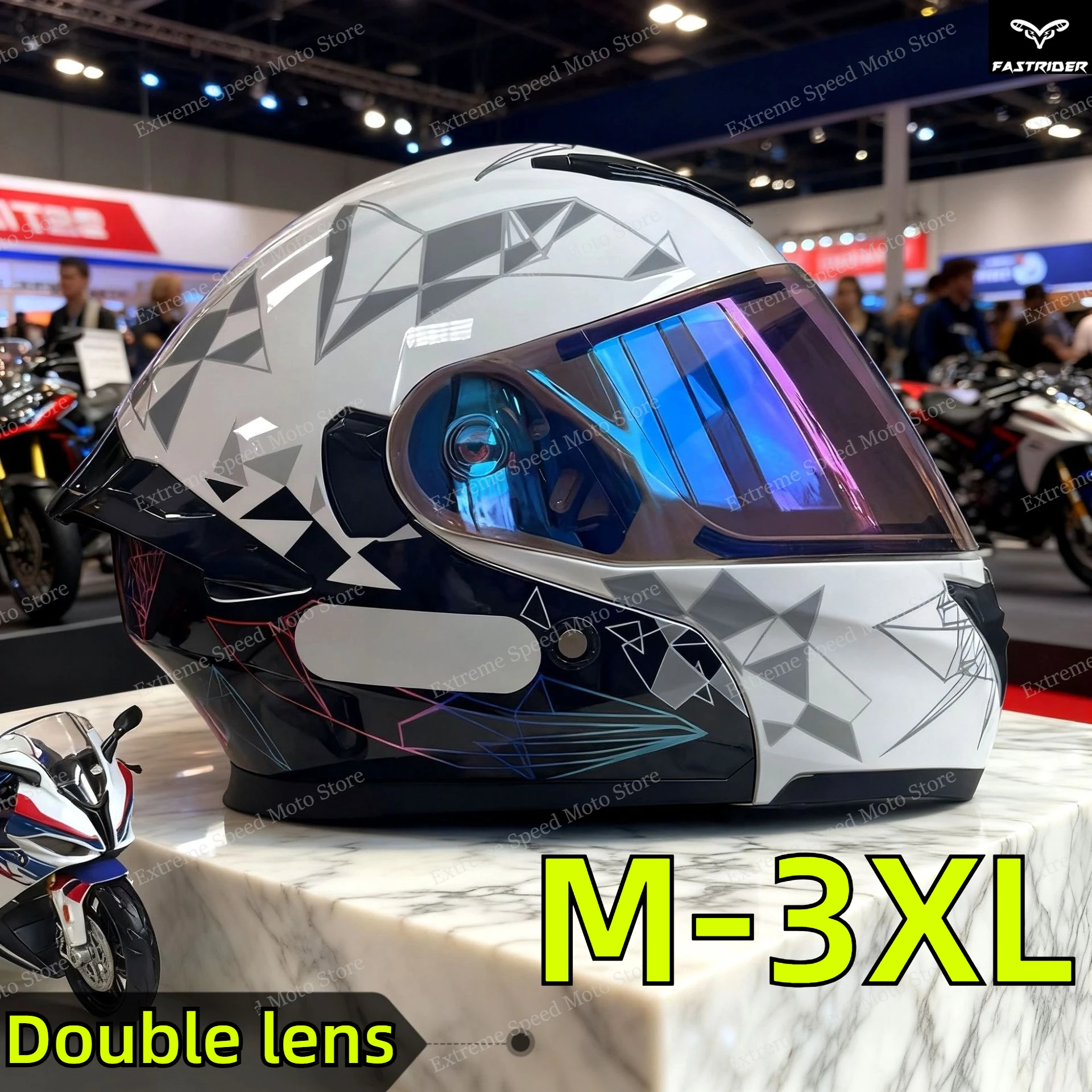 Gecertificeerde modulaire flip - Dual Visor Motorcycle Racing Helmet recensie en prijs