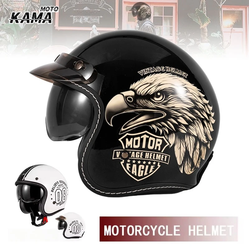 HOT Open Face Motorhelm Vintag - Vintage Open Face Retro Helmet recensie en prijs
