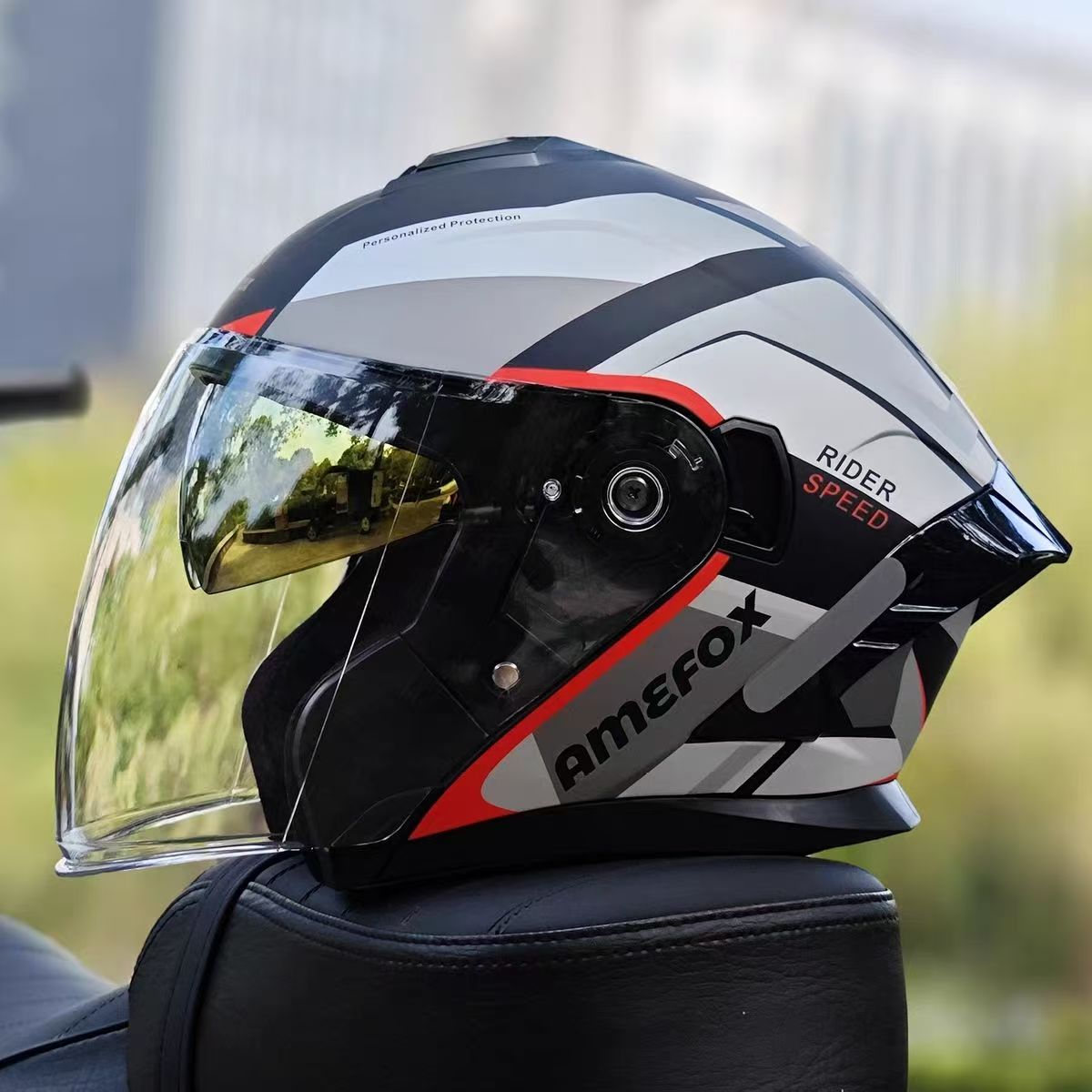 Dubbele vizier open face helm  - Motorcycle Helmet Inner Sun Visor Lens recensie en prijs